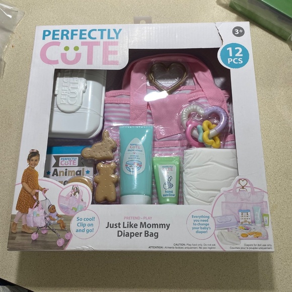 Perfectly Cute Just Like Mommy Baby Doll Pretend Diaper Bag Play Set 12 PCS  NEW - Picture 2 of 7